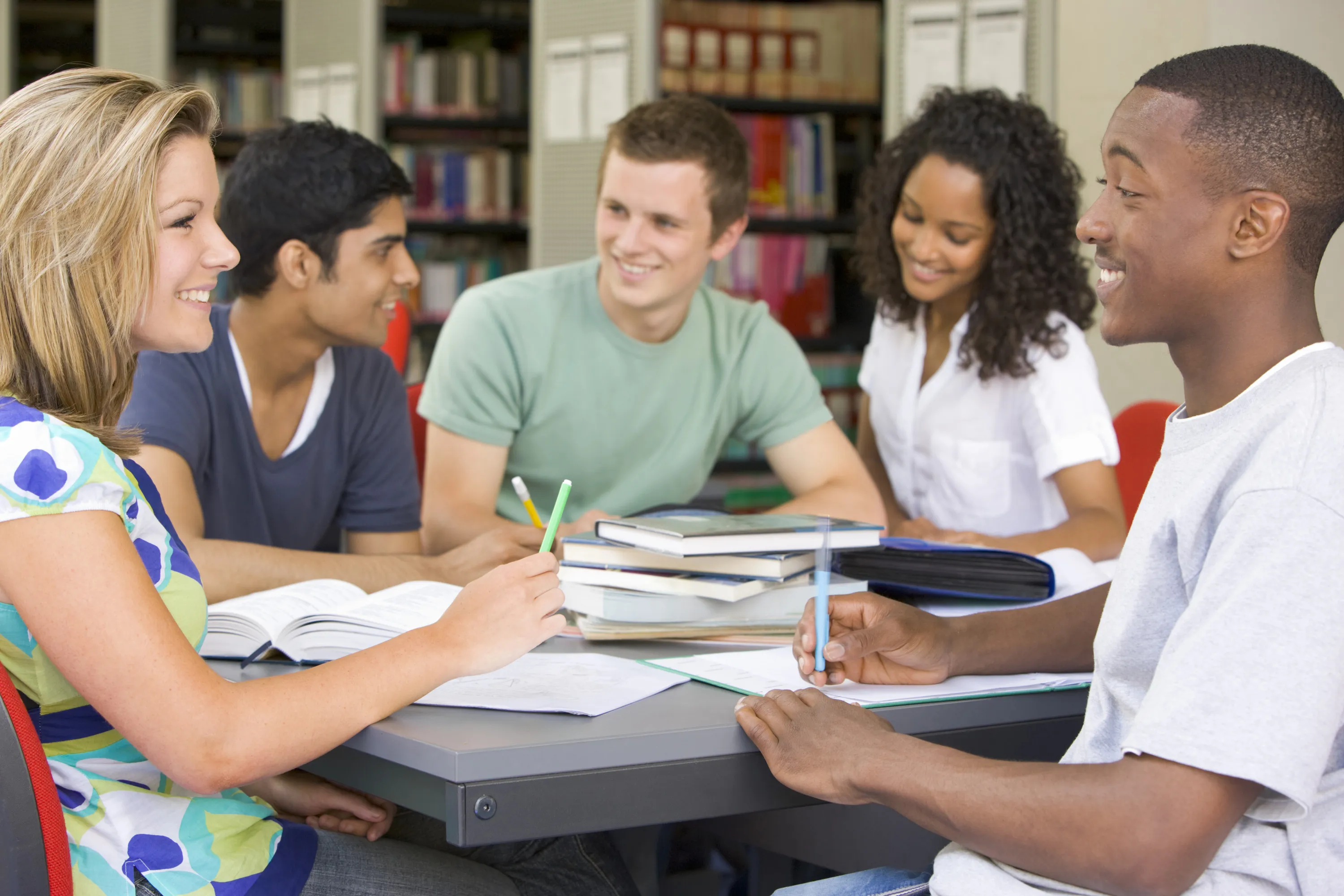 Group of students attending Chrysalis Counseling Centers Inc.'s Enlight Program teaching students to acquire and learn necessary life skills to lead productive and successful lives